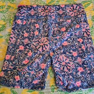Lilly Pulitzer Pink & Blue Floral Bike Shorts